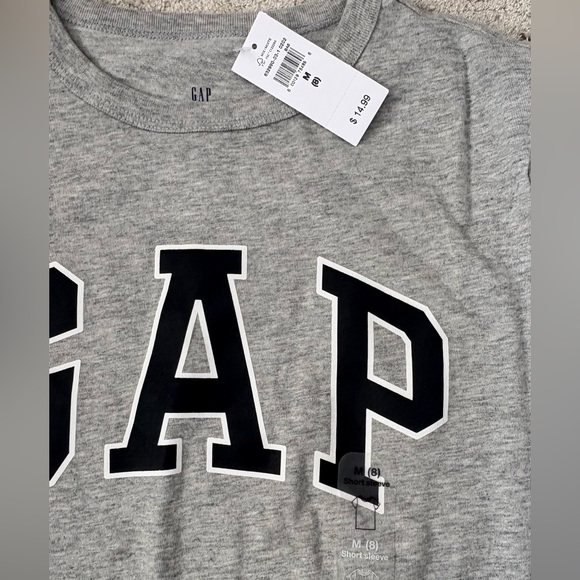 GAP Kids Heather Gray Logo Tee - Picture 3 of 3